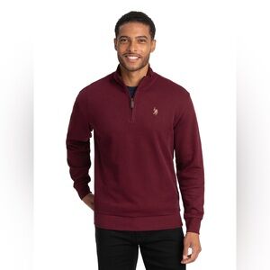 U.S. POLO ASSN. Men's Quarter Zip Flatback Sz 2XL ✨